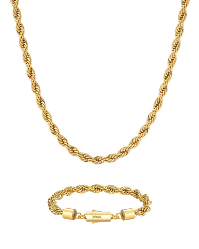 THE ROPE SET - 6mm 麻花組合 (18K Gold)