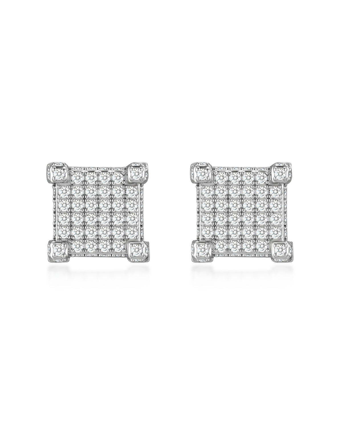 White gold diamond earrings by Iceman Society
