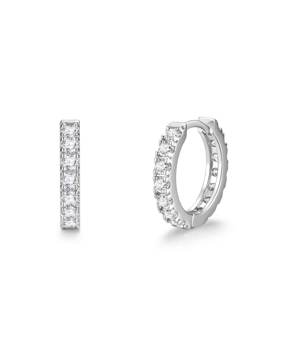 White gold diamond earrings by Iceman Society