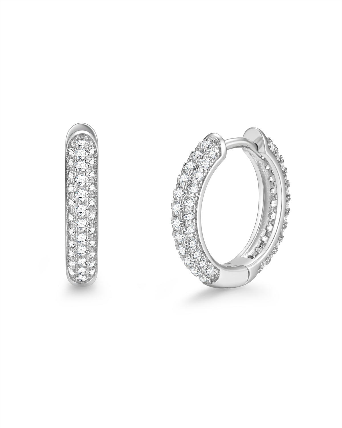 White gold diamond earrings by Iceman Society