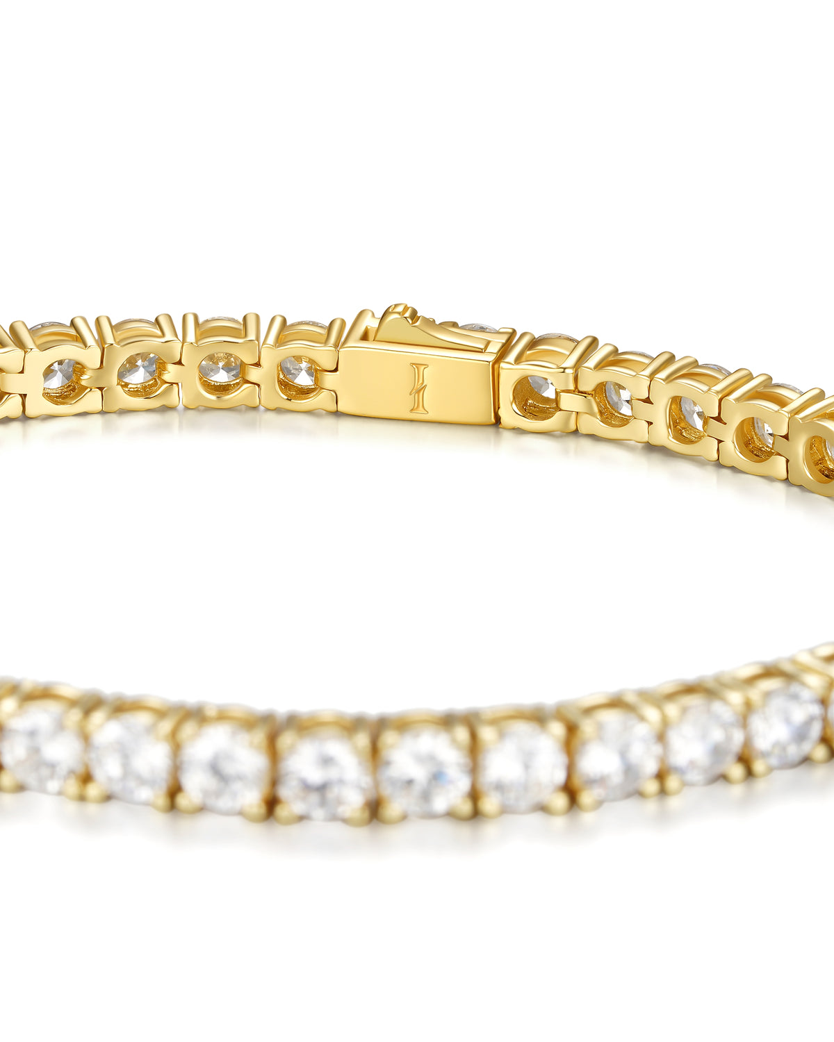 4mm 18k gold tennis bracelet by Iceman Society