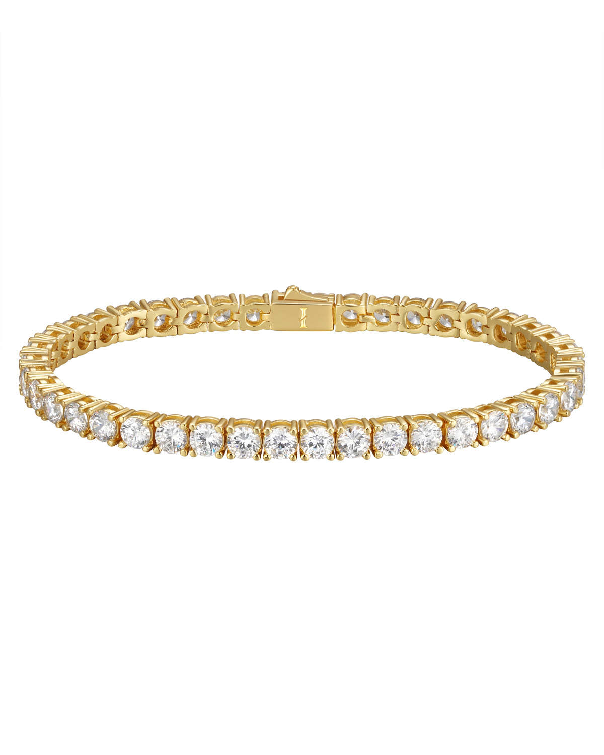 4mm 18k gold tennis bracelet by Iceman Society