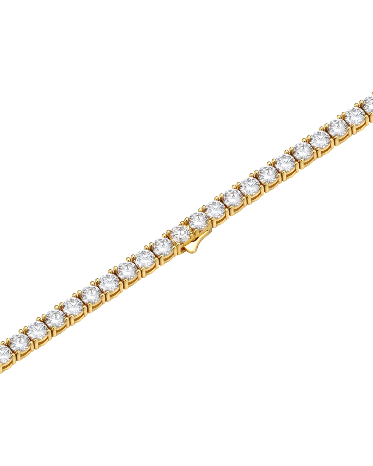 4mm 18k gold tennis necklace by Iceman Society