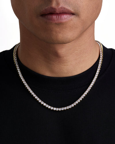 ICE SPARKLER - 4mm Tennis項鍊 (18K Gold)