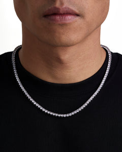 ICE SPARKLER - 4mm Tennis項鍊 (White Gold)