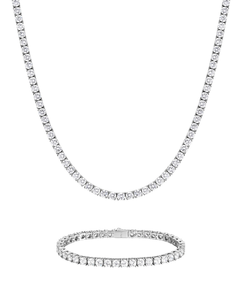 ICE SPARKLER 4mm Tennis組合 White Gold 商品照