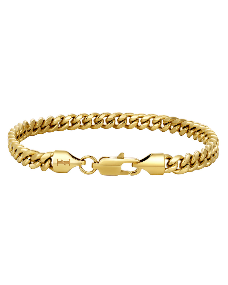 PLAIN 5mm 古巴手鍊 18K Gold 商品照