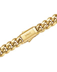 8mm 18k gold plain cuban necklace by Iceman Society