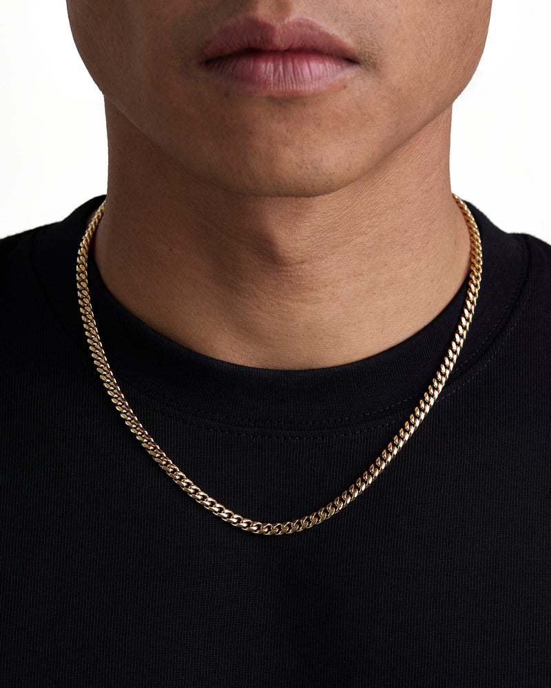 PLAIN SET 5mm 古巴組合 18K Gold 配戴照