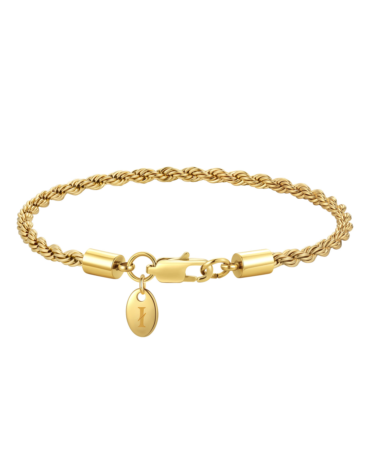 3mm 18k gold rope bracelet by Iceman Society