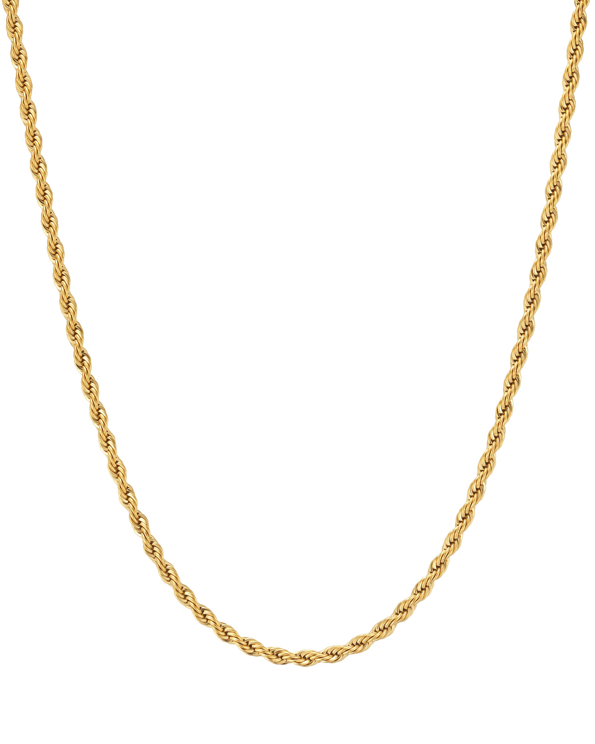 4mm 18k gold rope necklace by Iceman Society