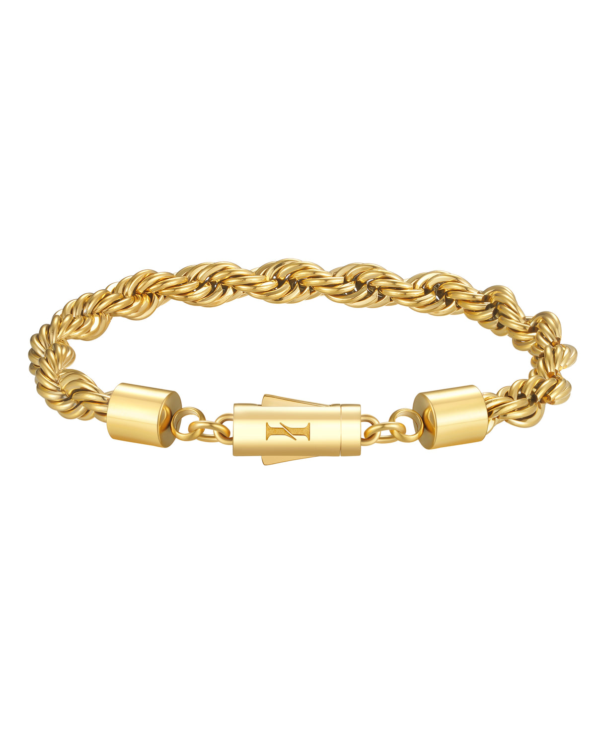 6mm 18k gold rope bracelet by Iceman Society